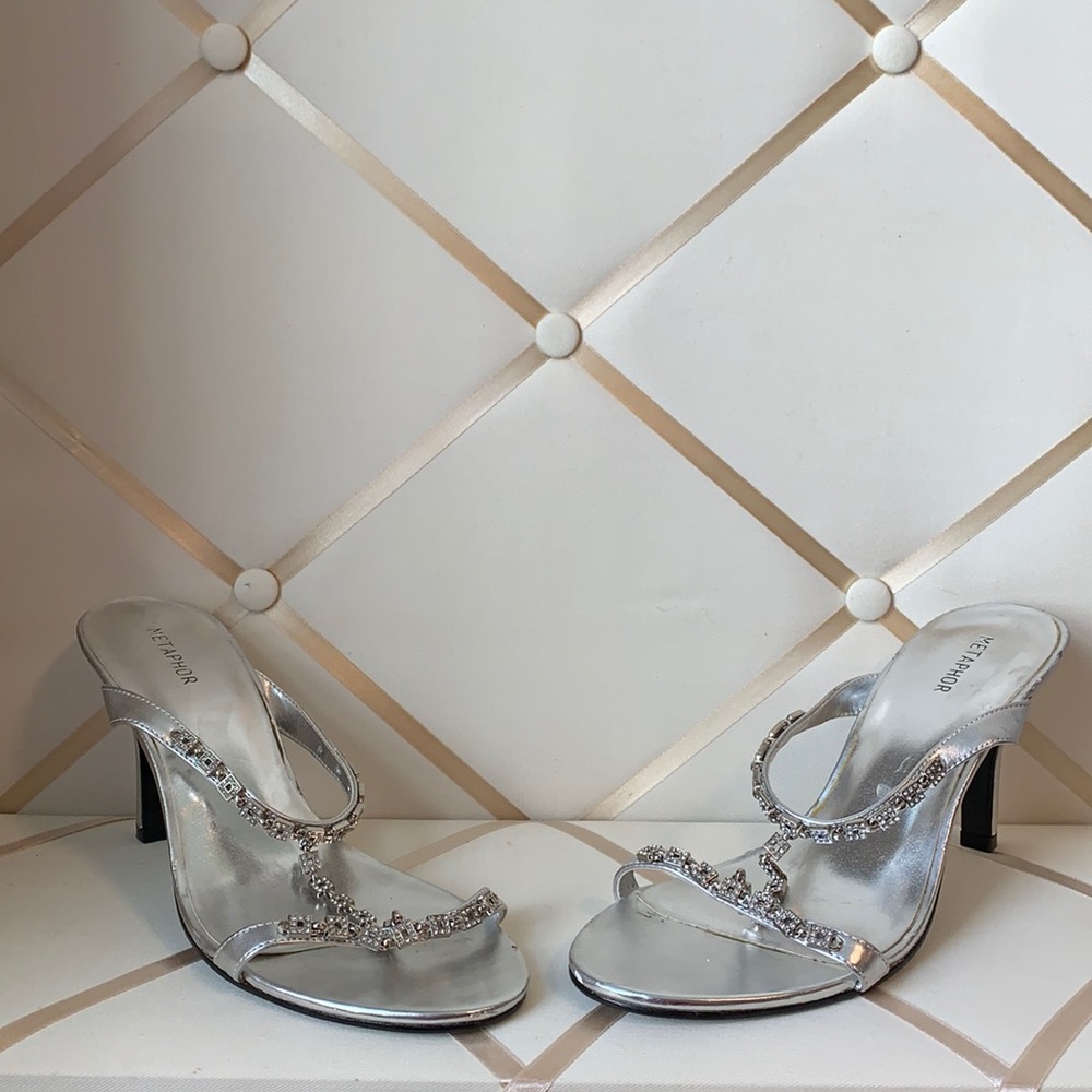 Bling open toe strappy short High Heels